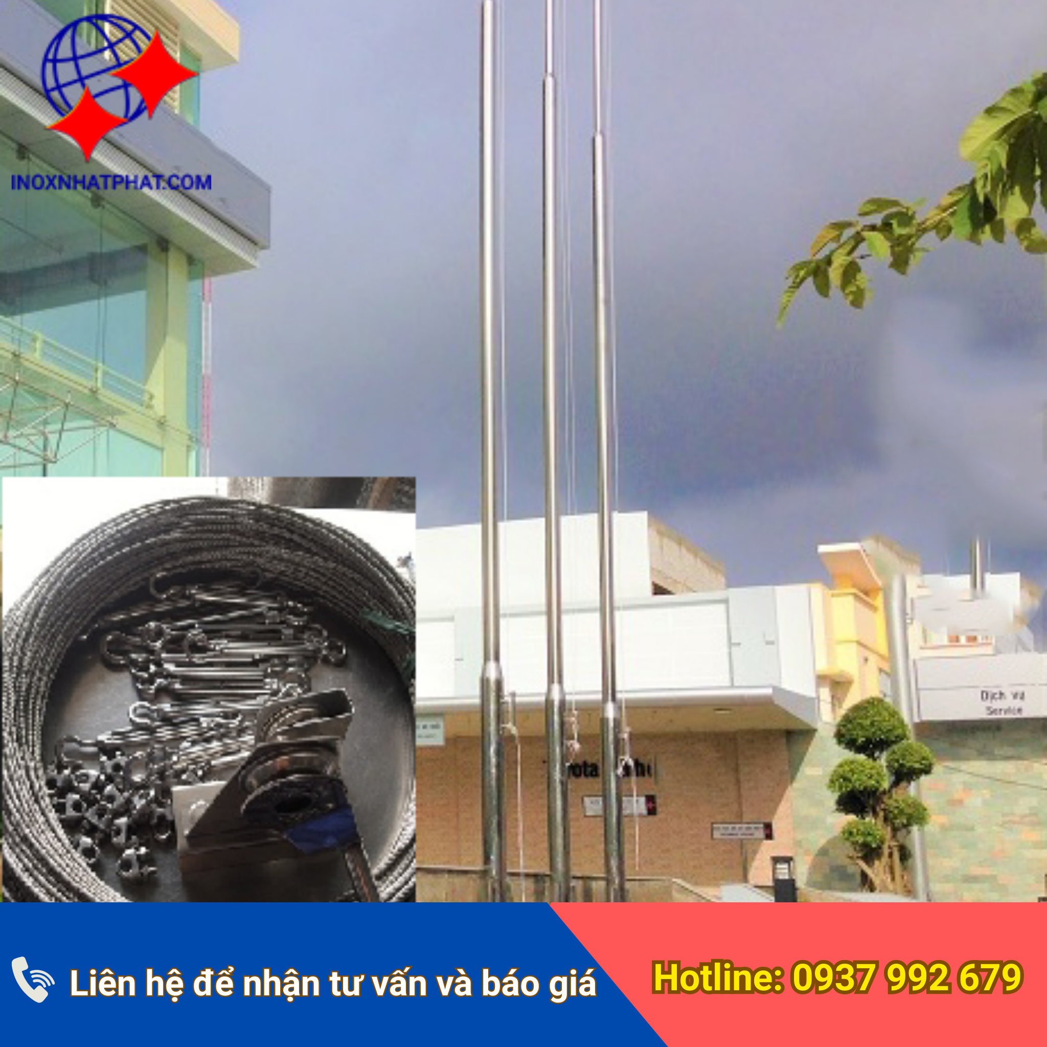 Cột cờ inox NP01